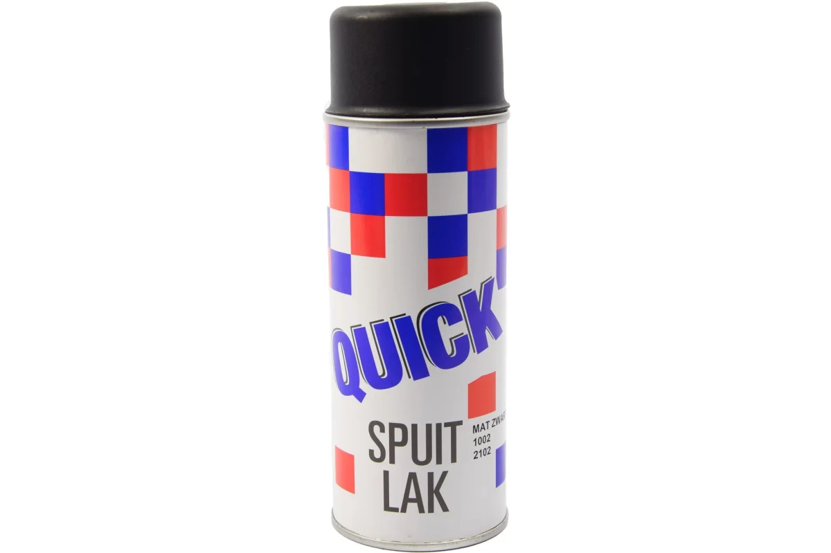 Spuitverf Mat zwart sneldrogend 1x Spuitbus - Quick - Spuitlak - Mat zwart 400ml