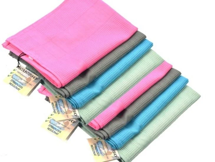 Set van 8 Professionele Polierdoek streeploos| Glazendoek | glaswerk | Poleerdoek | 42 x 68 cm - Afbeelding 2