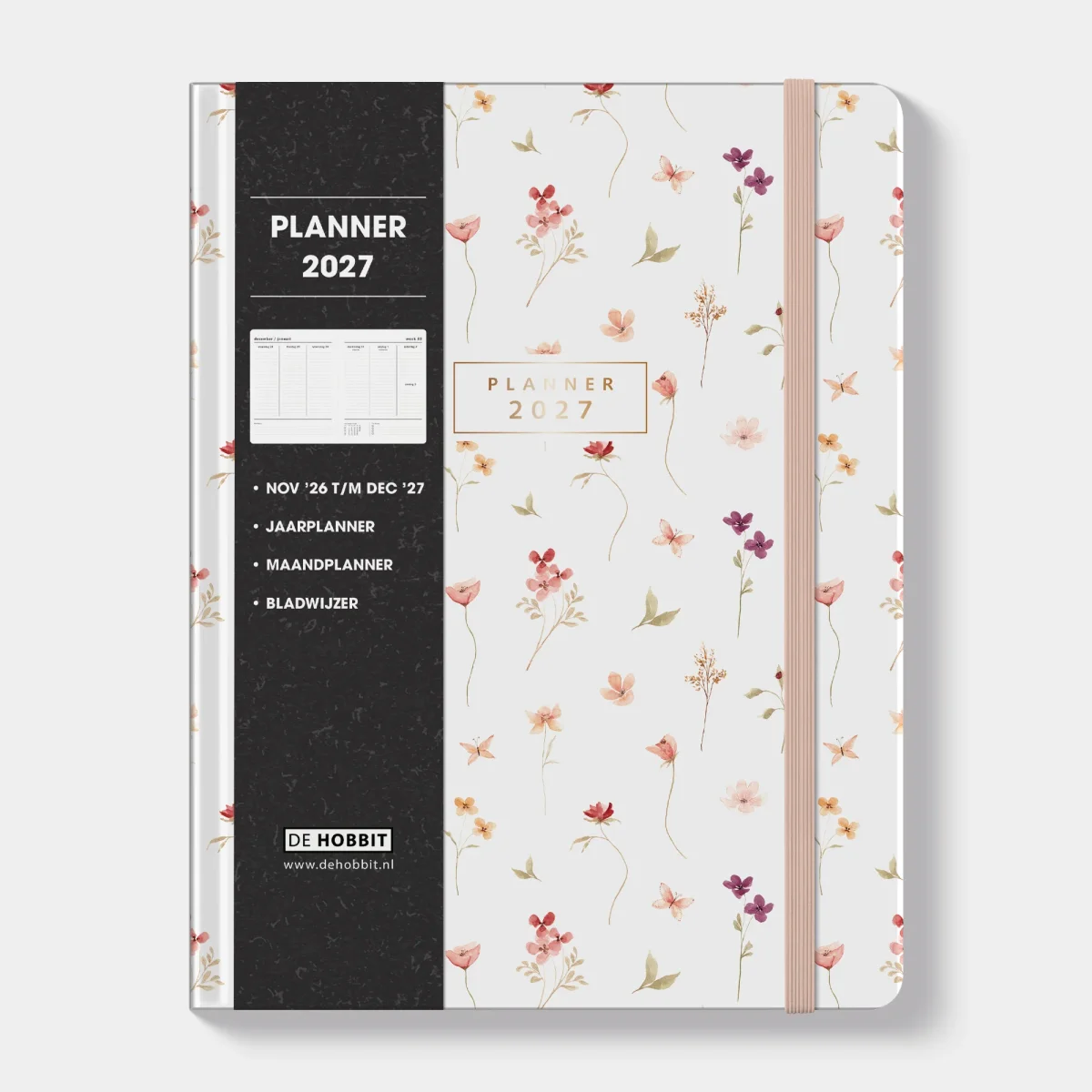 WEEKPLANNER 2027 ±A4 AQUAREL BLOEMETJES