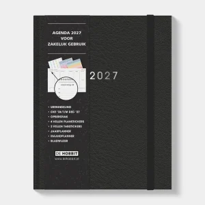 AFSPRAKENAGENDA LUXE ZAKELIJK 2027 A5+ LEDERLOOK