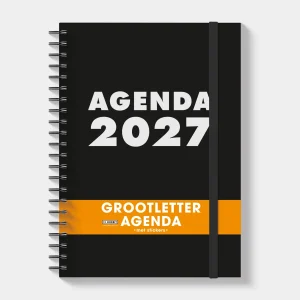 GROOTLETTER RINGBAND AGENDA 2027 A4 ZWART