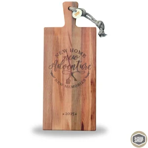 New home borrelplank | Gepersonaliseerde houten borrelplank met naam