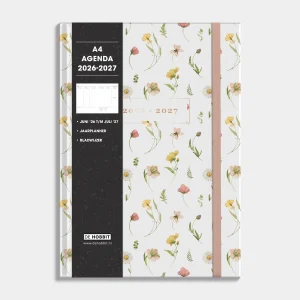 AGENDA 2026-2027 A4 AQUAREL BLOEMETJES