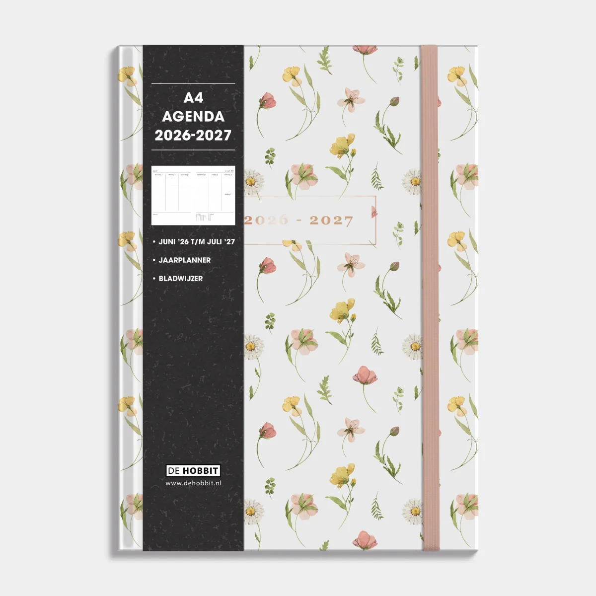 AGENDA 2026-2027 A4 AQUAREL BLOEMETJES