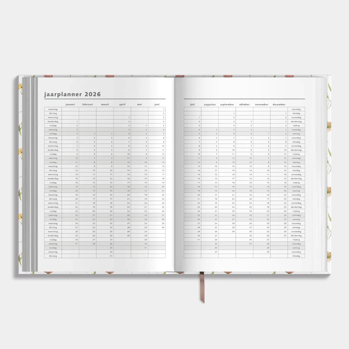 AGENDA 2026-2027 A4 AQUAREL BLOEMETJES - Afbeelding 5