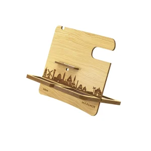 Unieke Skyline Waalwijk Desk Organizer | Houten bureau organizer