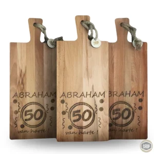 Borrelplank Abraham 50 jaar | Uniek cadeau man