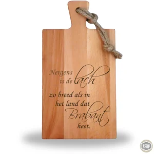 Borrelplank Lach van Brabant | Houten borrelplank met Brabantse gravure