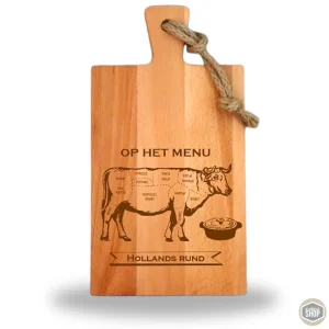 Borrelplank Hollands Rund | Oer-Hollandse houten borrelplank met gravure