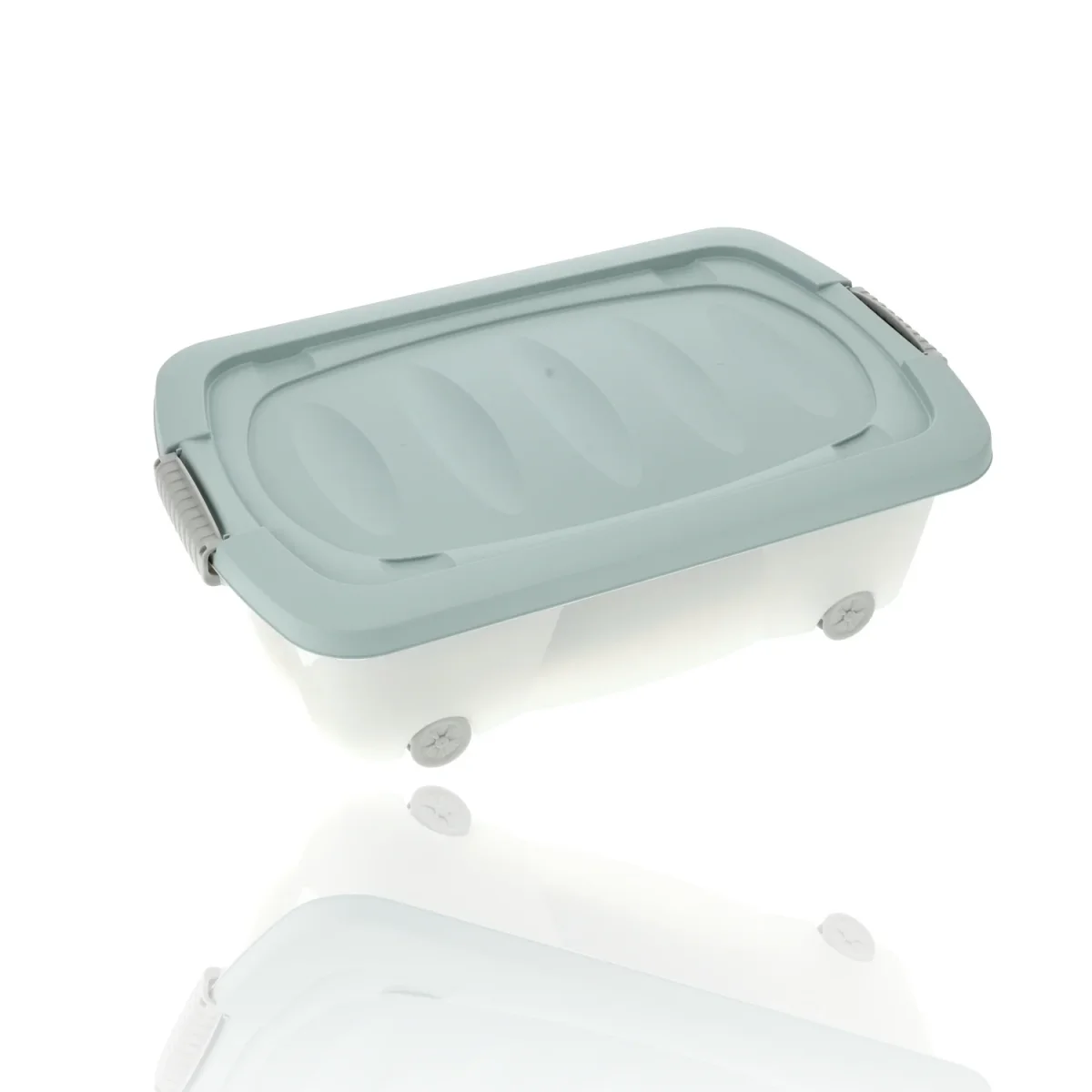 Opbergbox Groen 24L - Onderbedbox met Deksel (60x38.5x18 cm) - Opslag Onder Bed voor Huis & Kantoor - Afbeelding 2
