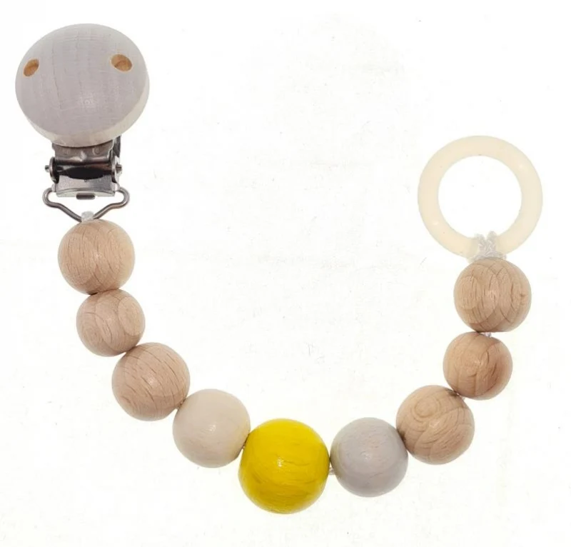 Goki Speenketting (naturel/geel)